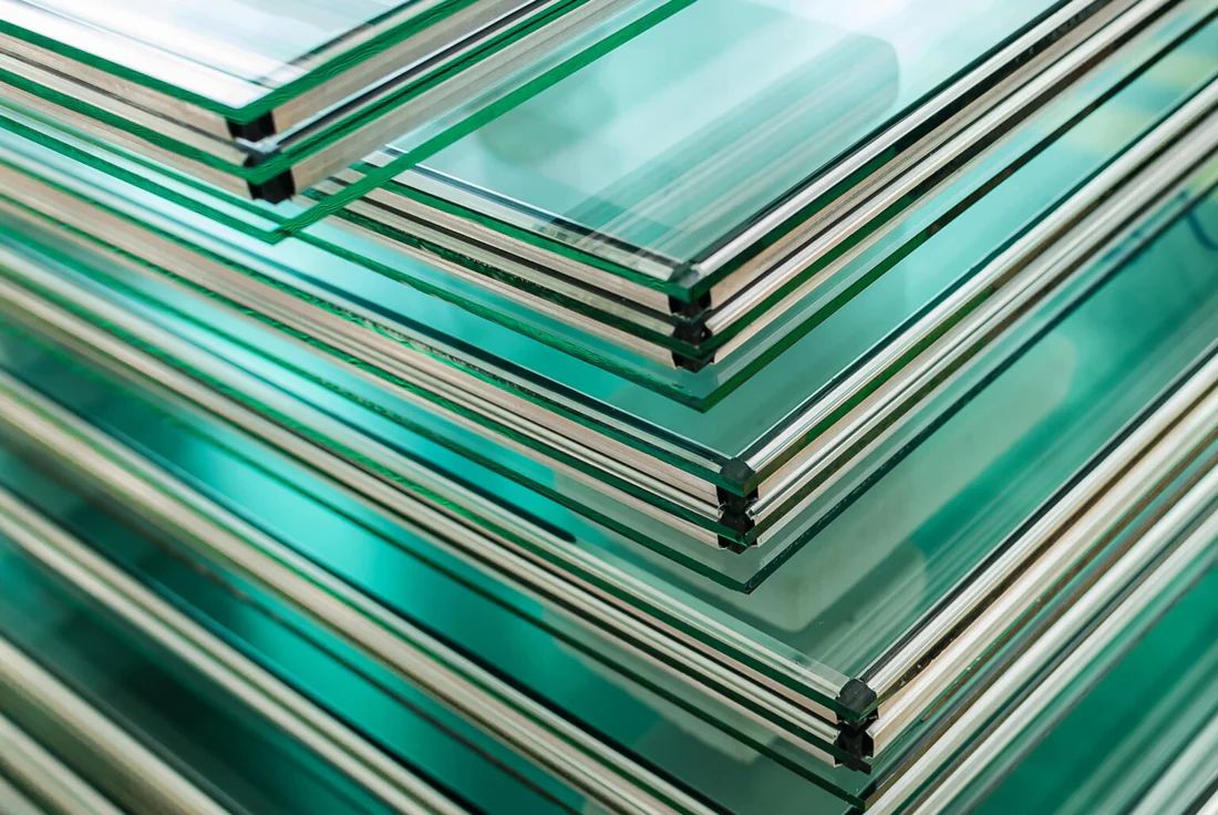 Float glass panels for architectural use